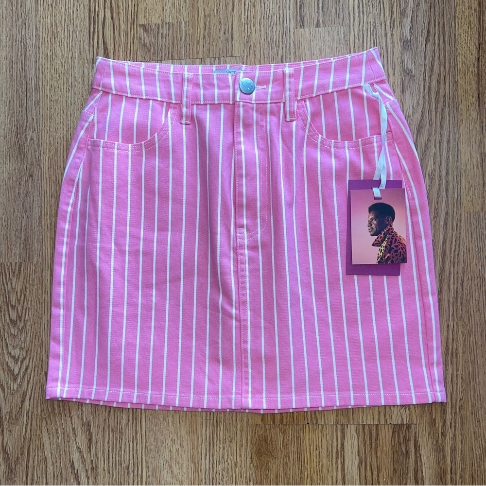 Pink Jean Skirt